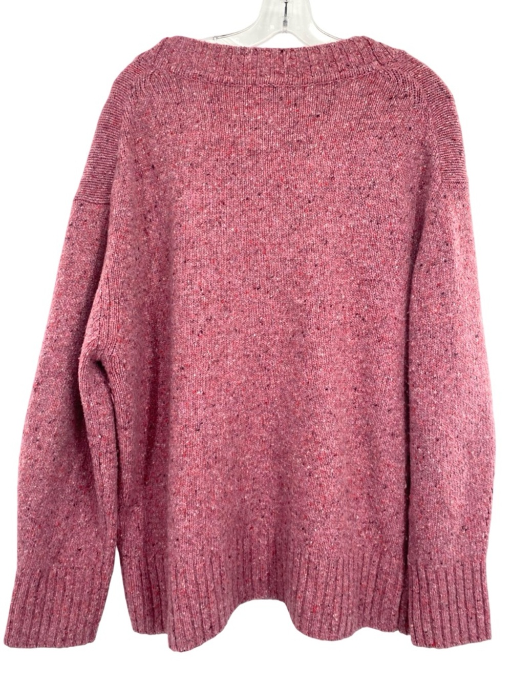 Faherty Driftwood Donegal Merino Wool Alpaca Sweater in Berry Shake Large - Picture 7 of 8